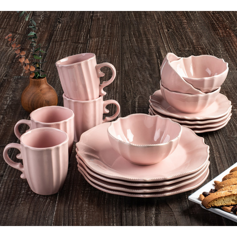 pink dishware